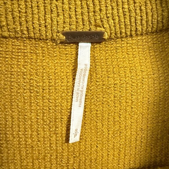 Free People Ottoman Slouchy Green Oversized Tunic Sweater Size S - Picture 2 of 7